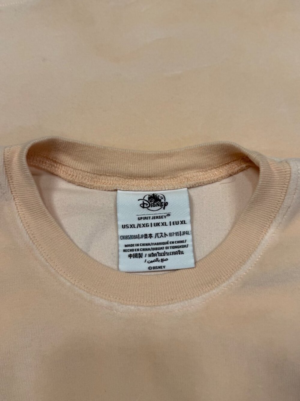 Disney Shirt Womens XL Peach Spirit Jersey Disneyland Resort Floral Embroidered - Picture 3 of 7